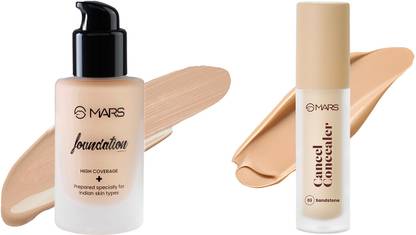 MARS High Coverage Liquid Foundation and Cancel Concealer for Face Makeup Foundation