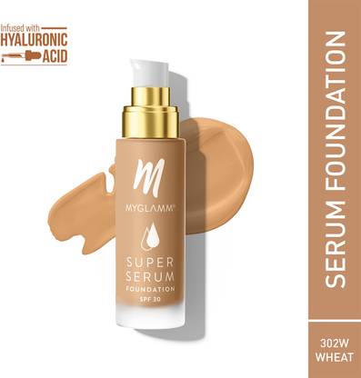 MyGlamm Super Serum | Hyaluronic Acid | 8Hr+Long Lasting & Hydrating | SPF 30 Foundation