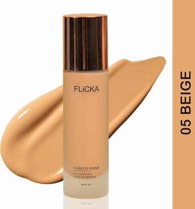 Flicka Flawless Femme High Coverage Liquid Foundation 05 Beige, 30ml Foundation