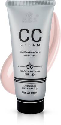 ads Instant Glow CC Cream with SPF 20 (Long Lasting & Non Toxic) Foundation