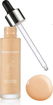 FACES CANADA Pro Second Skin Foundation | Oily Natural Matte Finish Serum Foundation