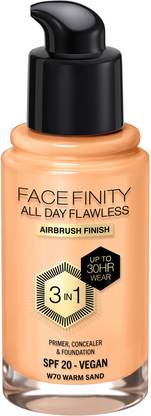 MAX FACTOR Facefinity All Day Flawless 3-in-1 Foundation - C10 Fair Porcelain Foundation