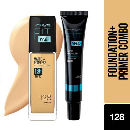 MAYBELLINE NEW YORK Flawless Base Duo - Fit Me Matte + Poreless Primer +  Foundation