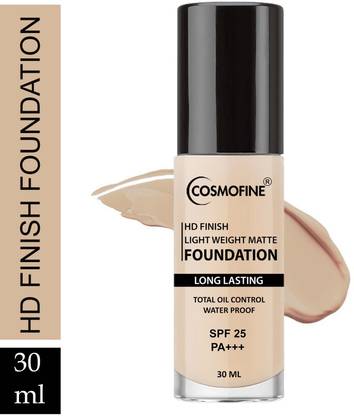 cosmofine Matte Finish Foundation for Full Coverage Water Proof with SPF 25 Foundation