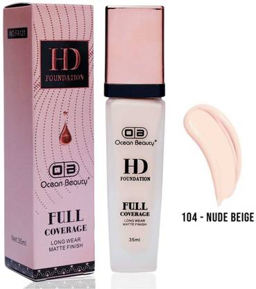 OB OCEAN BEAUTY Waterproof Foundation HD Matte Finish Definition Dewy Mousse Base Hydrating Dark Foundation