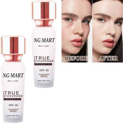 NG MART SEVEN TRUE COVERAGE FOUNDATION FOR SMOOTH & NORISH PACK OF - 2 Foundation