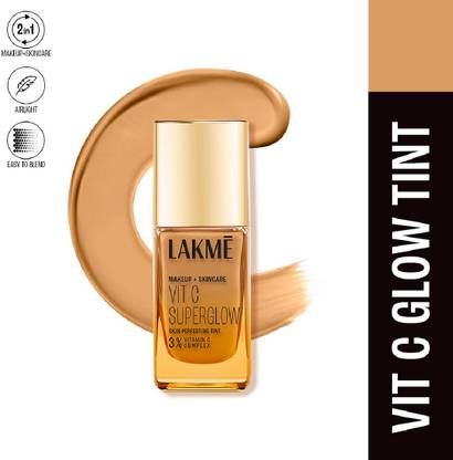 Lakmé Makeup+Skincare VitC Superglow Skin Perfecting Tint Neutral Almon N340 Foundation