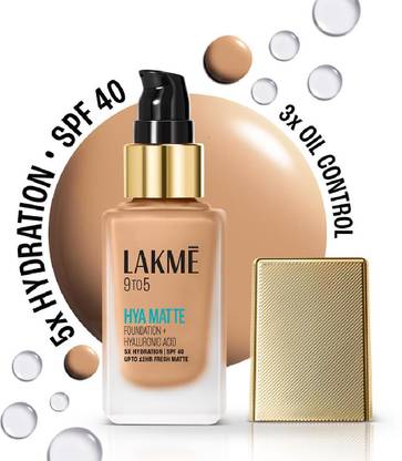 Lakmé 9to5 Hya Matte Foundation + Hyaluronic Acid Warm Wood - 25ml Foundation