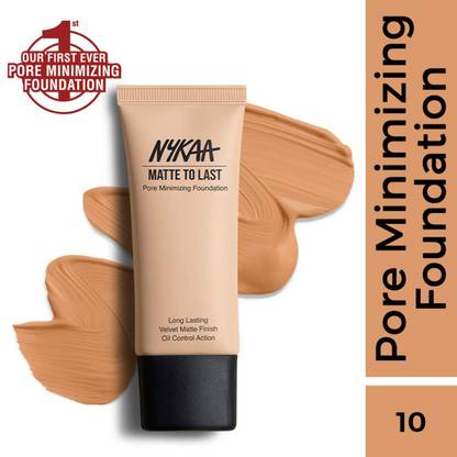 NYKAA Matte to Last Pore Minimizing Foundation 10Y Tan 30ml Foundation