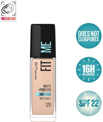 MAYBELLINE NEW YORK Fit Me Matte+Poreless Liquid Foundation (With Pump & SPF 22) Foundation
