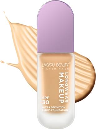 Lakyou Beauty Ultra Definition Liquid Foundation SPF 30 | Longwear | All Skin Tone Foundation