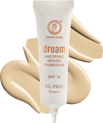 COLORS QUEEN Dream Mattifying Mousse Foundation Oil Free Matte Finish Foundation with SPF-15 Foundation