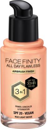 MAX FACTOR Facefinity All Day Flawless 3-in-1 Foundation - W44 Warm Ivory Foundation
