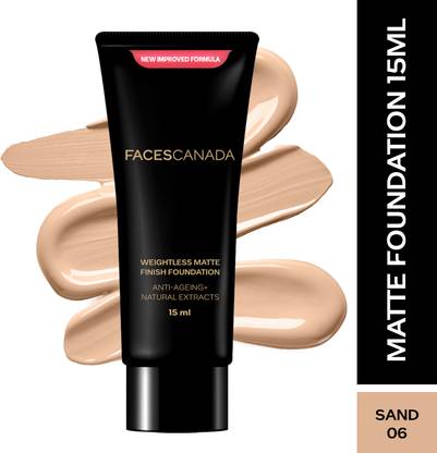 FACES CANADA Weightless Matte Finish Foundation | Lightweight | Anti-Ageing | Flawless Finish Foundation