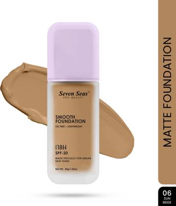 Seven Seas Smooth Foundation | Oil Free | Lightweight | Last Upto 18Hrs | SPF-20  Foundation