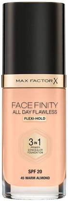 MAX FACTOR Face Finity All Day Flawless 3 In 1 Foundation - 45 Warm Almond Foundation