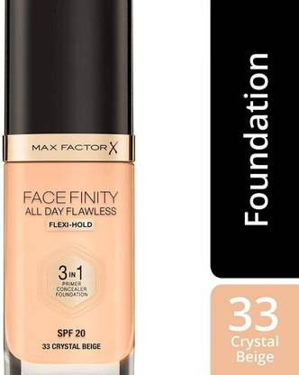 MAX FACTOR Face Finity All Day Flawless 3 In 1 Foundation - 33 Crystal Beige Foundation