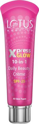 LOTUS MAKE - UP XPRESSGLOW 10-in-1 DAILY BEAUTY CREME | ALL SKIN TYPES| TINTED CC CREAM SPF 25 Foundation