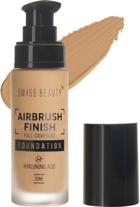 SWISS BEAUTY Airbrush Finish Full Coverage Foundation - (Caramel Beige, 30ml) Foundation