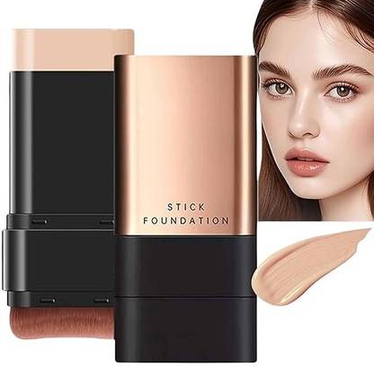 CloudTab 2-in-1 Korean Foundation Stick with Brush Anti-Wrinkle,Waterproof & Long-Lasting Foundation