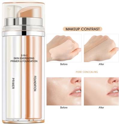Arcanuy 2 IN 1 MATTE FINISH WATER PROOF & LONG LASTING PRIMER & FOUNDATION Foundation