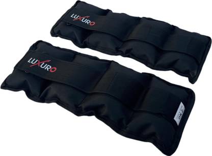 Luxuro Ankle weight 2KG X 2 Total 4 kg Black Ankle Weight
