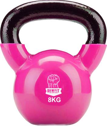 RAWFIT Coated Solid Kettlebell Pink Kettlebell