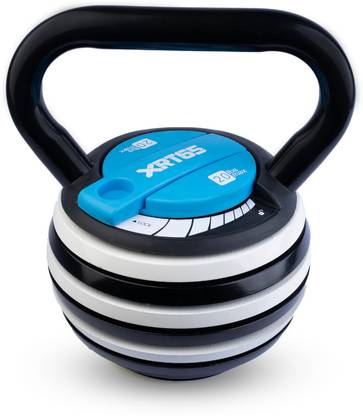 XRT65 Adjustable Kettlebell | Weight range of 2.2 KGs to 9.1 KGs Black, Blue Kettlebell