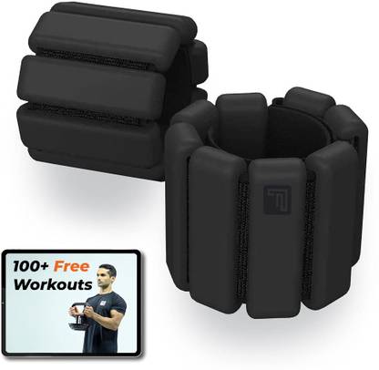 Flexnest Flexbangle ( 1lbs X 2 ) Adjustable Black Ankle & Wrist Weight