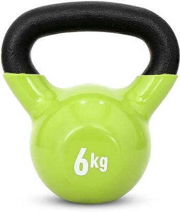 SPORTSLAB Coated Solid Kettlebell Green Kettlebell