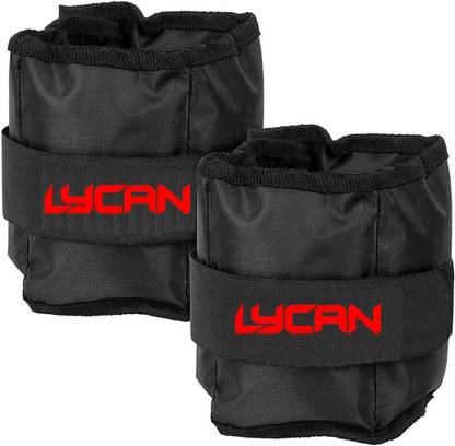 LYCAN 1kg x 2pc ankle weight Best for Fitness, Walking, Jogging, Aerobics and Swimming Black Ankle & Wrist Weight