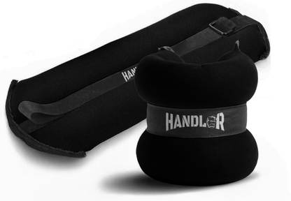 HANDLER Neoprene Wrist & Ankle Weights Women & Men Adjustable Arm Leg Weights 1.5 kg x 2 Black, Blue Ankle & Wrist Weight