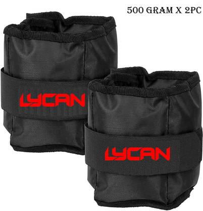 LYCAN 500 gram x 2 pc Black Ankle & Wrist Weight