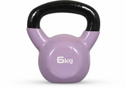 VECTOR X Vinyl Half Coating Kettle Bell for Gym & Workout 6 Kg Purple Kettlebell