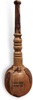 TAGDA RAHO Hanuman Gada Pure Sheesham Wood Mudgar/Meel/Clubbell/Karla Kattai/Mugdal/Weight Brown Indian Clubs