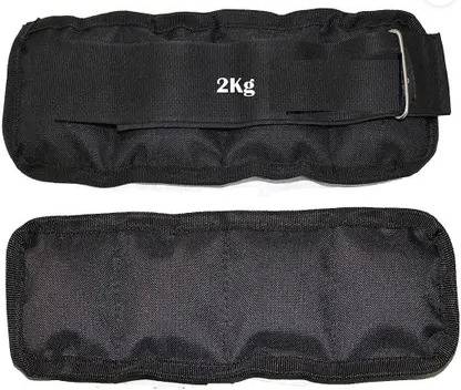 VELLFIRE (2 kg Each x 2 pc) Black Ankle & Wrist Weight Black Ankle & Wrist Weight