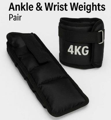 VELLFIRE 4Kg each running & Jogging Ankle weights Black Black Ankle & Wrist Weight