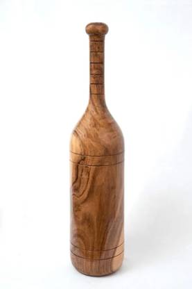 ZS Enterprises Bottle Shape Mugdar | Exercise Equipment for Home Gym Full Body Workout Brown Indian Clubs