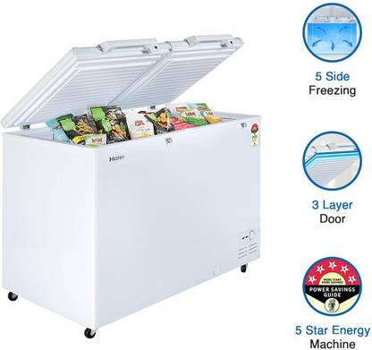 Haier 324 L Double Door Standard Deep Freezer