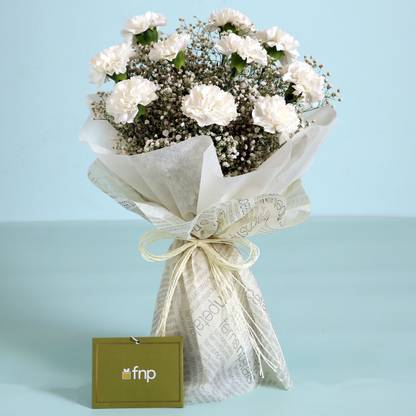 FNP Fresh White Carnations Bouquets