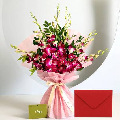 FNP Fresh Red Orchids Bouquets