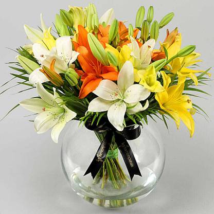 FNP Fresh Multicolor Lilies Bouquets