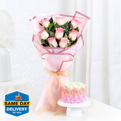 IGP Fresh Light Pink Rose Bouquets