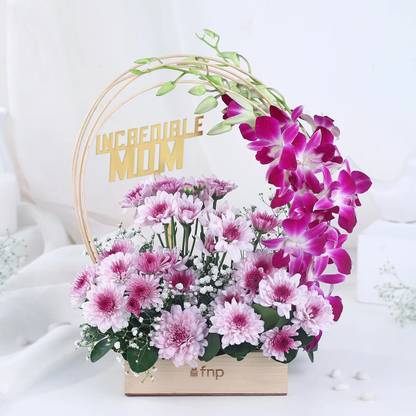 FNP Fresh Purple Orchids, Daisy Bouquets