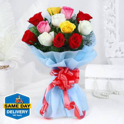 FNP Fresh Multi Roses Bouquets
