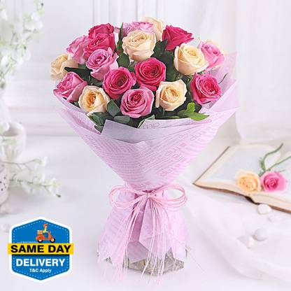 FNP Fresh Multi Roses Bouquets