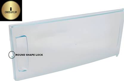 Crossflip Freezer Door Compatible With Samsung Single Door Refrigerator (Round Shape Lock) Fridge Door Shelf