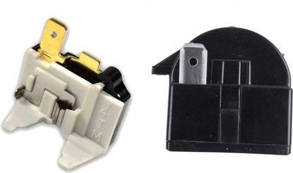 Spinxx PTC Relay, Refrigerator Start Relay Overload 1 Pin L, color: black 1 Set Push-in Fridge Filter