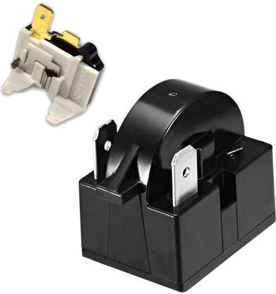 M&MHARIS Refrigerator PTC Start Relay Overload 2 Pin , color: black 1 Set Push-in Fridge Filter