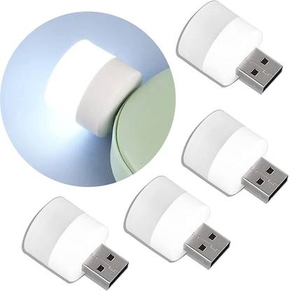 MOON & SUN Plug in LED Night Light Mini USB LED Light- Pack of 4 Night Lamp